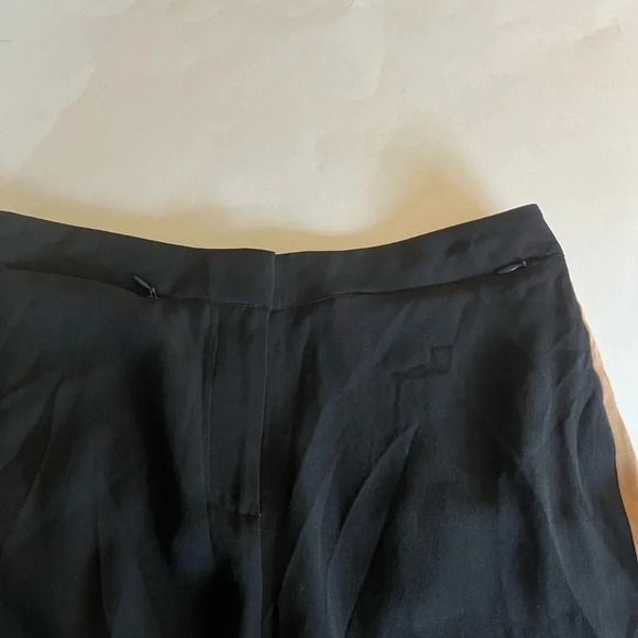 Eileen Fisher Womens 100% Silk Side Stripe Casual Wide Leg Pants black, size 4 - Picture 9 of 16